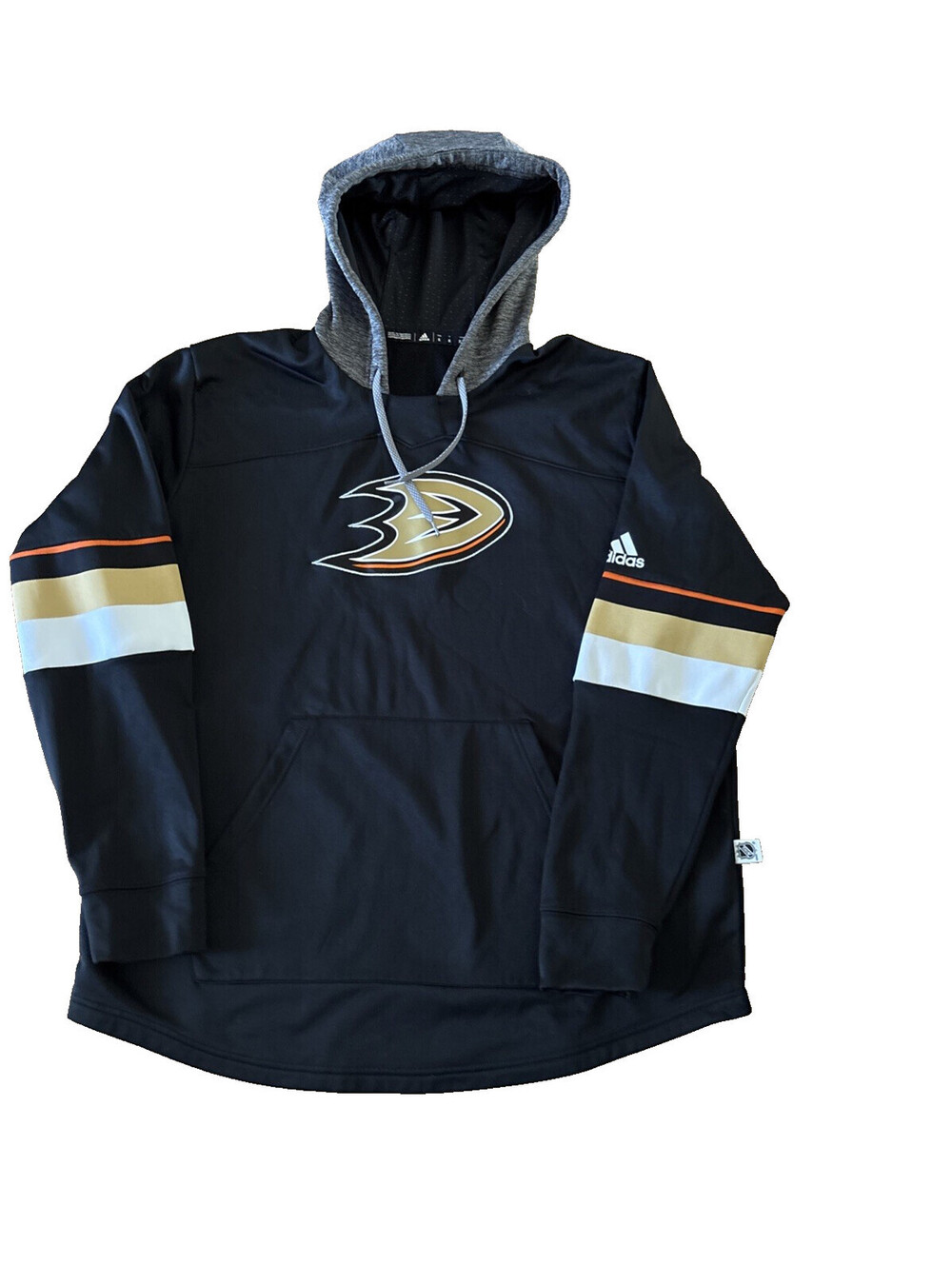 Adidas NHL Anaheim Ducks Pullover Hoodie Men's Black Sweatshirt Size XL